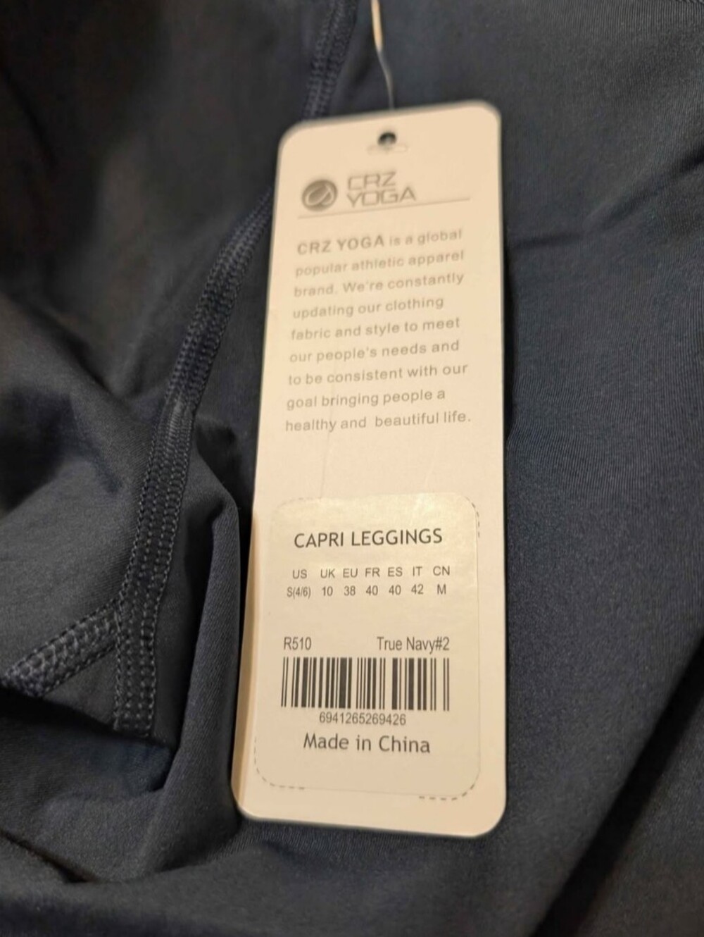 NWT CRZ YOGA small blue leggings - Picture 6 of 7